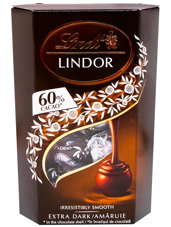 LINDT цукерки шоколадні Lindor Balls Dark 60