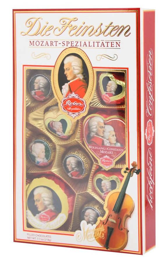 Конфеты шоколадные "Моцарт - Ассорти" 218г, Reber