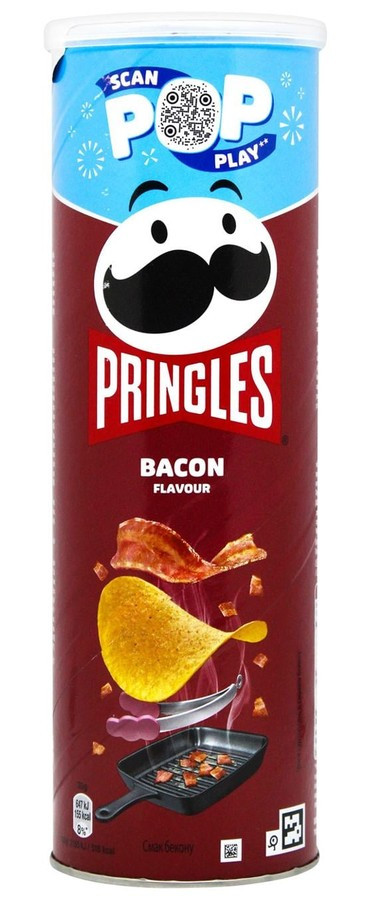 Чипсы бекон 165 г PRINGLES