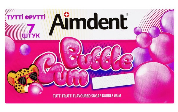 Жувальна гумка Aimdent  Bubble 7pc Tutti Frutti 14,5 г