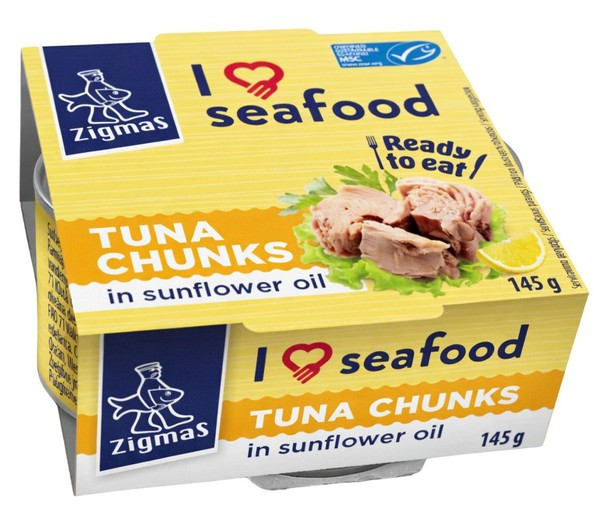 Кусочки тунца в подсолнечном масле "I love seafood" Zigmas