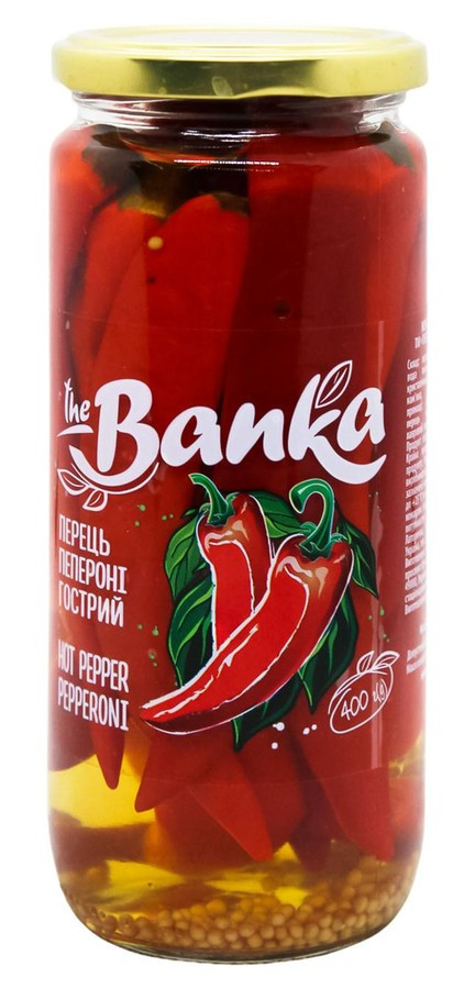 Перец пеперони острый ТМ «The Banka» 400г, с
