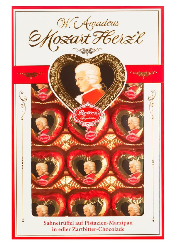 Конфеты шоколадные "Моцарт - Сердечки" 150г, Reber