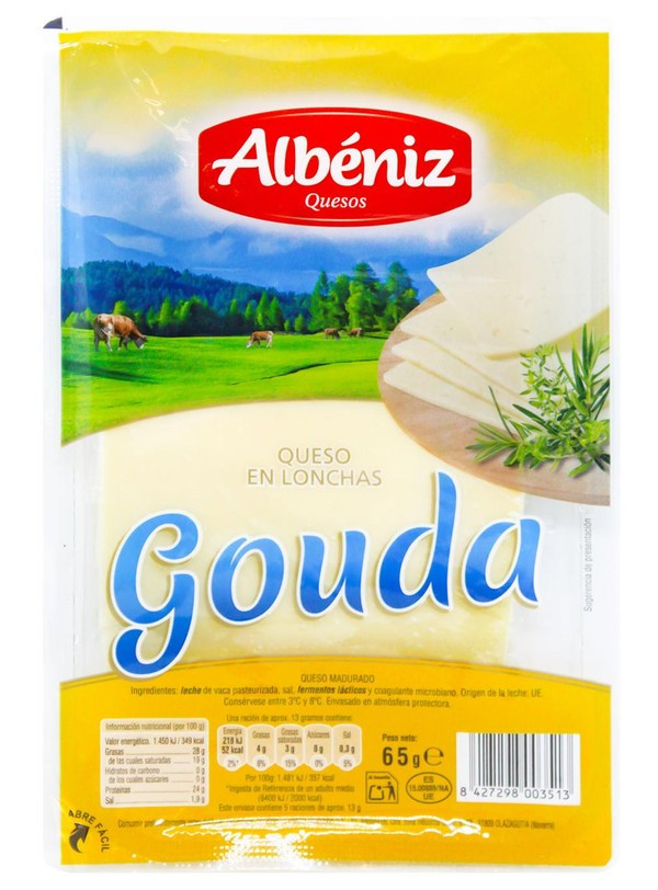 Сыр Гауда 45% 65 гр ТМ "Albeniz"