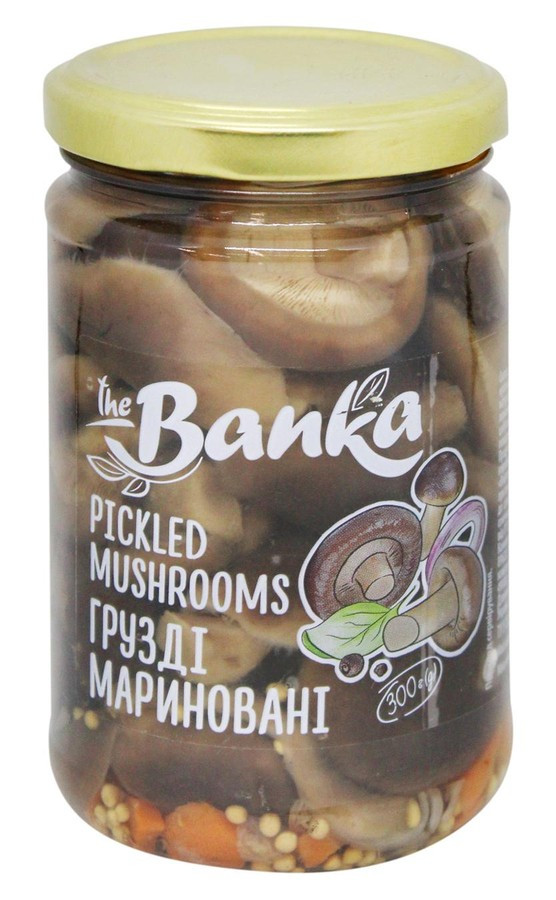 Гриби закусочні Грузді мариновані ТМ «The Banka» 300г