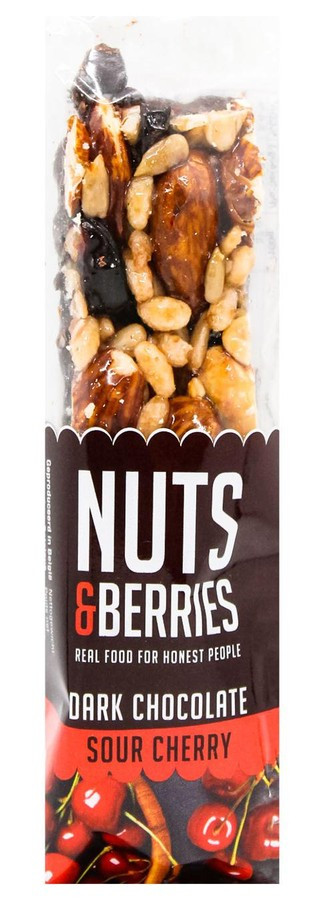 Батончик орех. с вишней и черн. шок.40г, Nuts&Berries