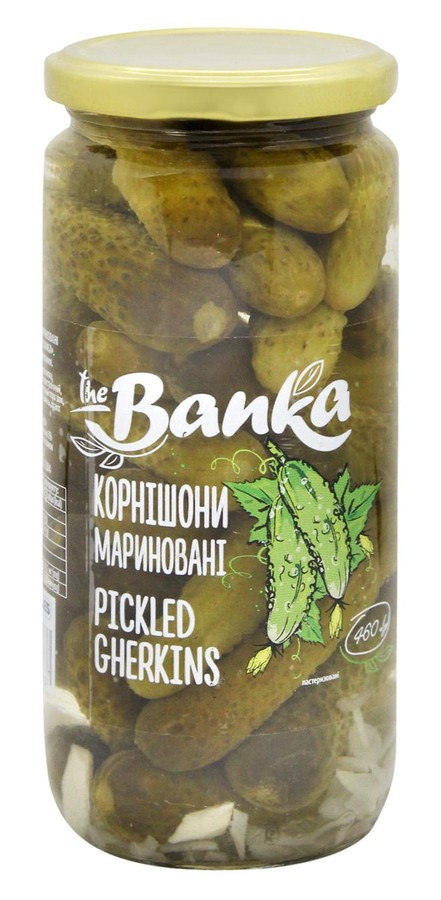 Корнішони мариновані пастеризовані 460г