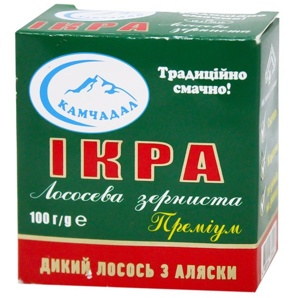 Ікра лосос. зерниста Камчадал преміум 100г