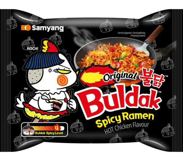 Лапша быстрого приготовления острая с курицей BULDAK HOT Chicken flavor ramen SAMYANG 140 г