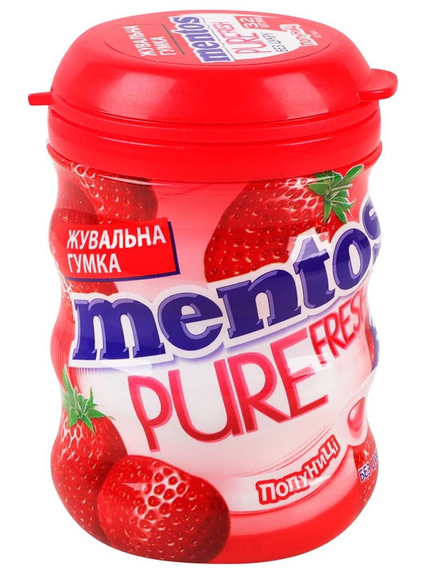 Жевательная резинка Pure Fresh Strawberry банка красная 56 г Mentos