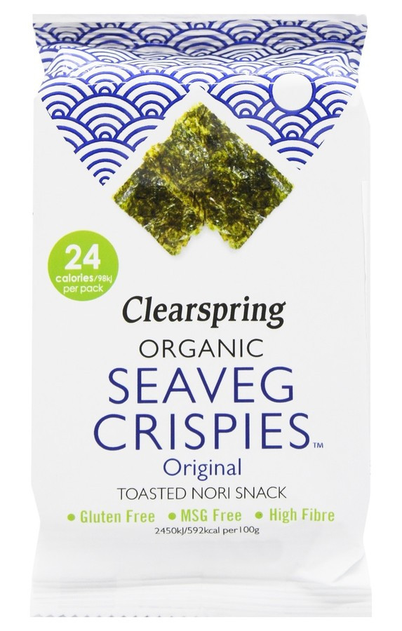 Водоросли морские хрустящие органические 4г, Clearspring (шт)