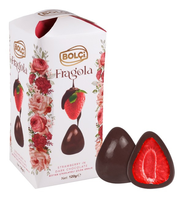 Клубника "Bolçi" в черном шоколаде (Турция) 120г