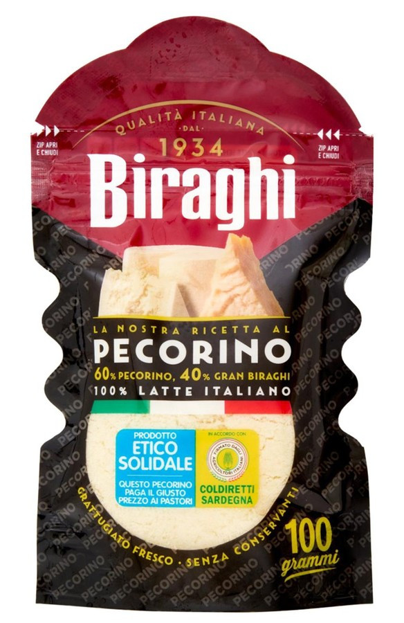Сир тертий Пекоріно 100 гр TM “Biraghi”