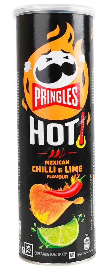Чіпси HOT - CHILI & LIME 160 г PRINGLES